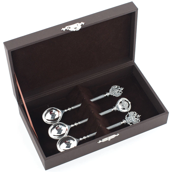 Coffee set made of porcelain and silver "Epoch" for 3 persons